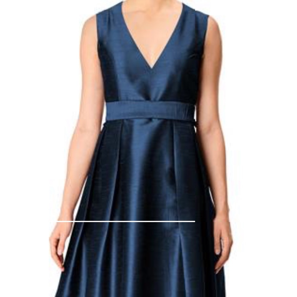 Navy blue midi dress